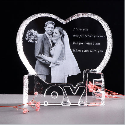 MemoriesInHeart Crystal PhotoCharm Personalized Crsytal Gift