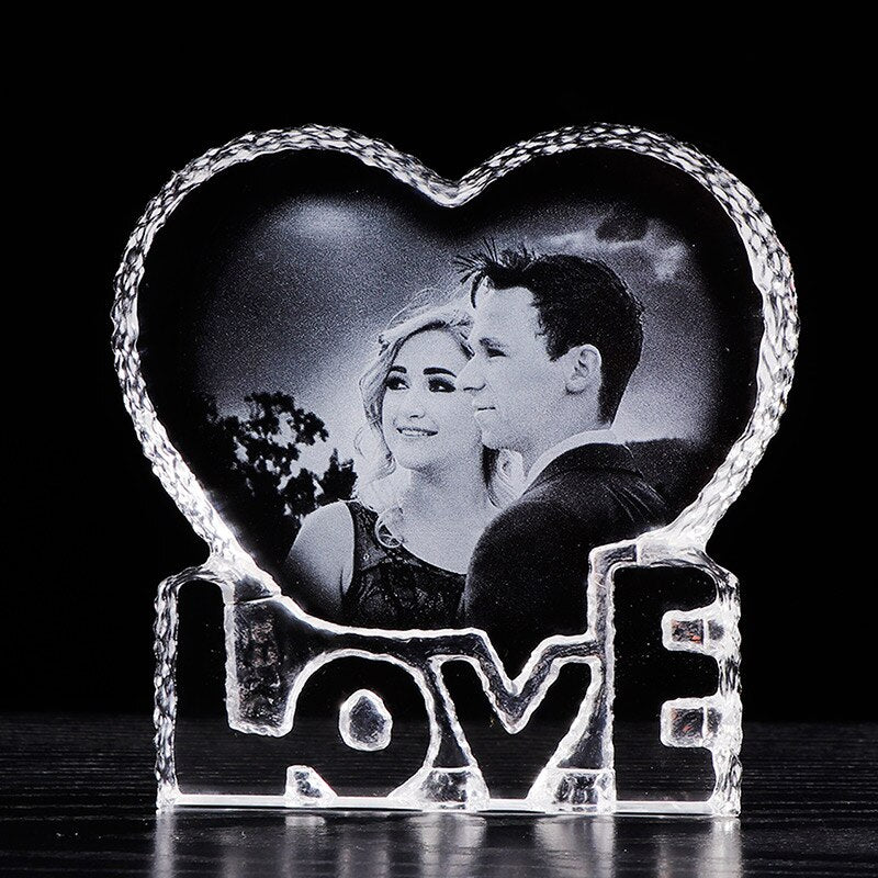 MemoriesInHeart Crystal PhotoCharm Personalized Crsytal Gift