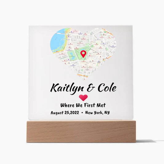 LovePlaque: Memories Enshrined Acrylic Love Map Plaque